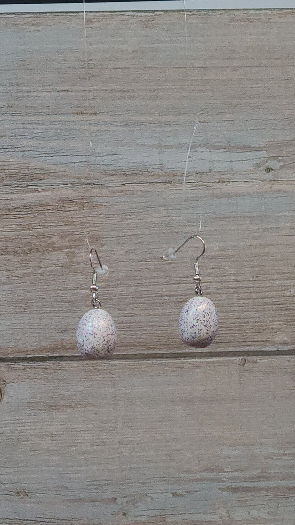 Glittery Speckled Easter Egg Earrings 🥚✨