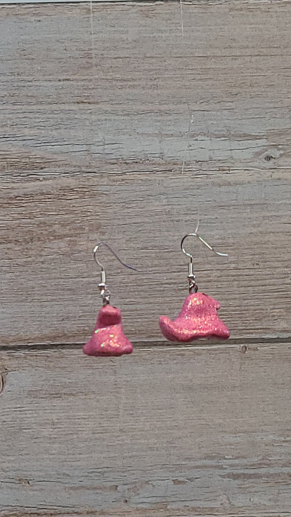 Glittery Sweet Pink Peep Earrings 💖🐣