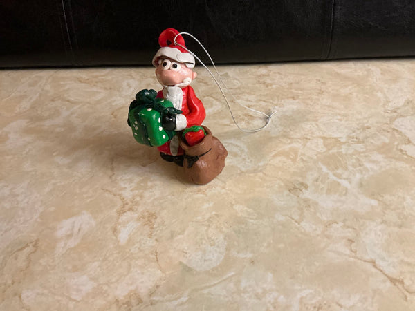Polymer Clay Santa Claus Christmas Ornament — Full Figure